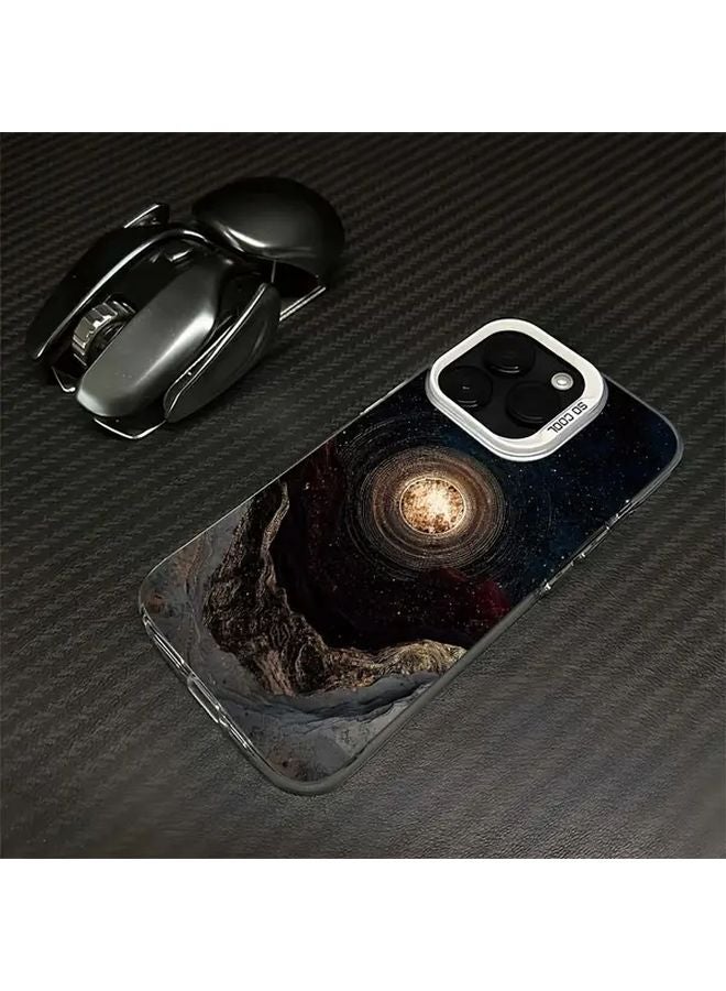 Black Artistic Planet Laser Anti Drop Colorful Silver Case For iPhone 14 Pro Protective Cover - Image 2